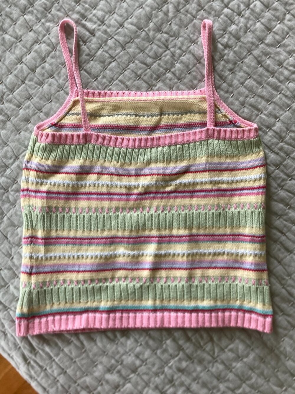 100% Cotton Crochet Crop Tank Top - Picture 2 of 5